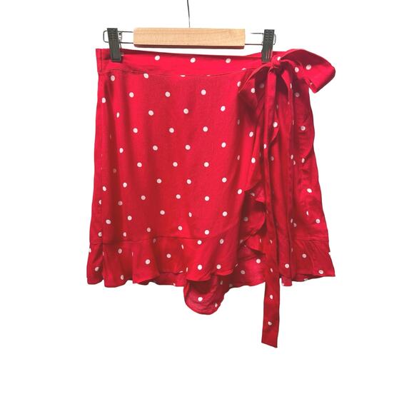 For Love & Lemons Natalia Dot Skort in Red size - Picture 1 of 9